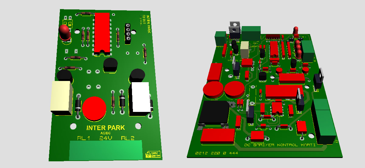 İnter park 433 mhz alıcı ve 24v Bariyer Kontrol Kartı